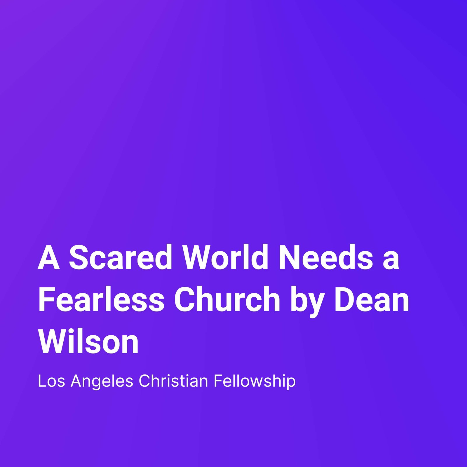 Los Angeles Christian Church